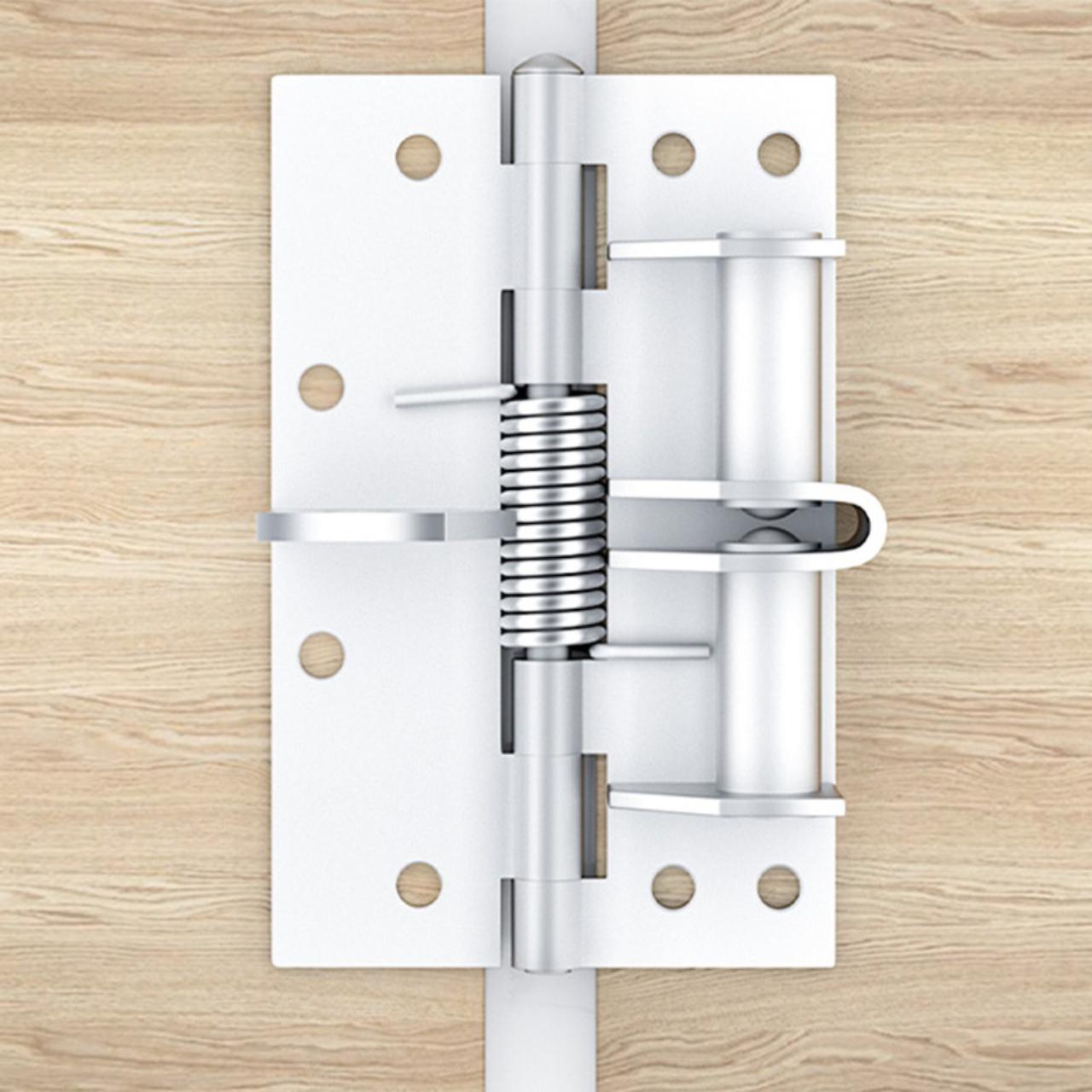 Durable automatic spring-loaded door closer hinge for residential and office doors.