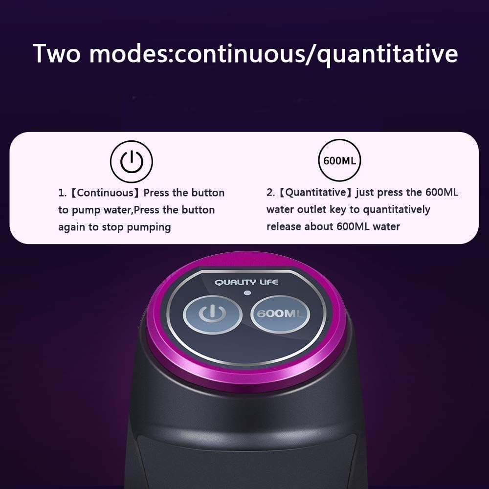 Control panel with two modes: continuous and quantitative, on a dark background.