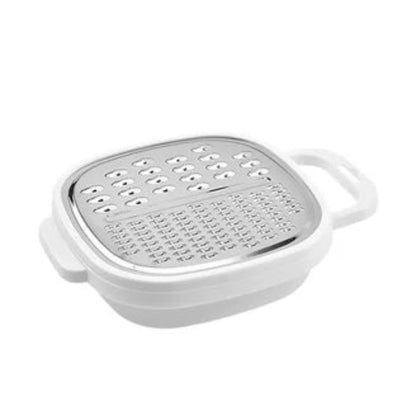 Manual Vegetable Slicer and Shredder Set with Transparent Container for Clean Kitchen Prep