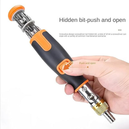 10-in-1 All-in-One Screwdriver Kit 180 Degree Rotating Flexible Head for Easy Repair