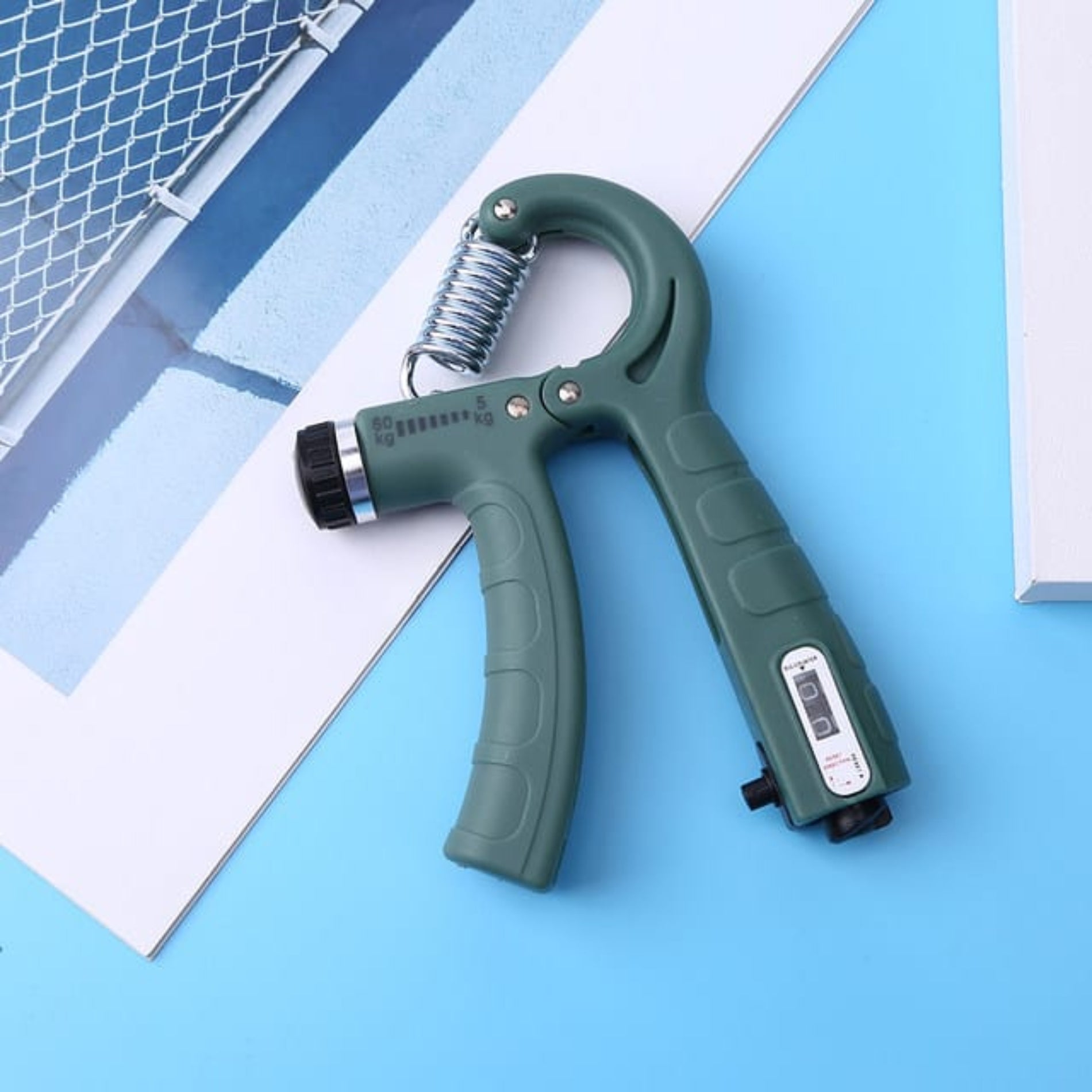 Adjustable Hand Gripper with 5kg to 60kg Resistance and Automatic Mechanical Counter