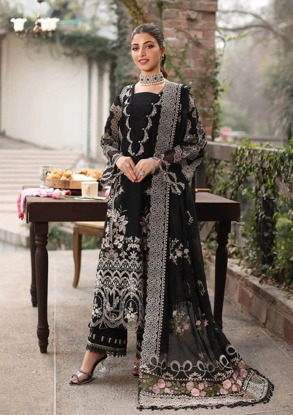 Heavy embroidered maroon chiffon suit for weddings with floral patterns.