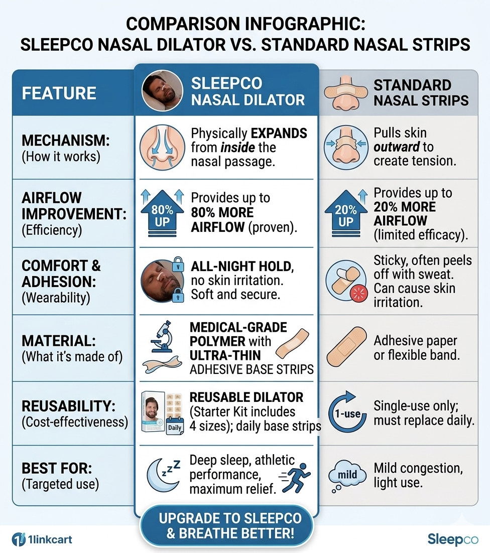Adhesive refill strips for Sleepco snoring solution