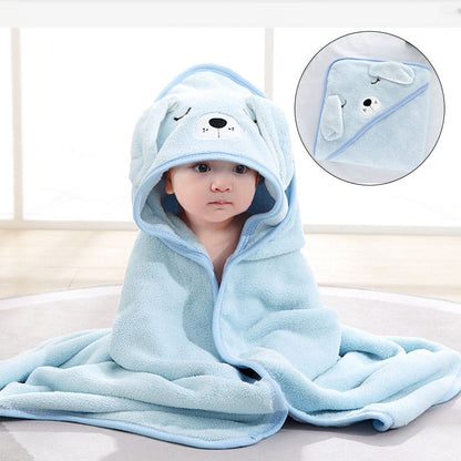 Premium Ultra Soft Hooded Baby Bath Towel – Cute Animal Cartoon Bathrobe & Swaddle Wrap for Newborns & Toddlers