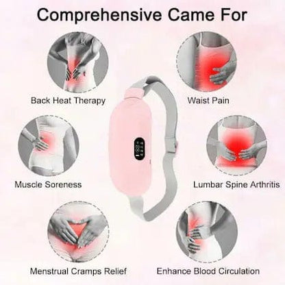 Smart Warm Palace Belt  Portable Heat Pad for Cramps with Vibration Massage  Portable Relief Wrap for Cramps Waist & Back Pain