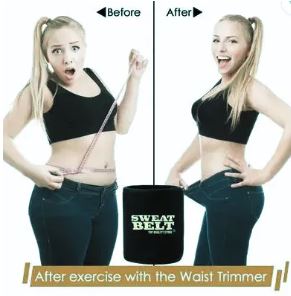 High-compression sweat belt for abdominal fat burning and posture improvement.