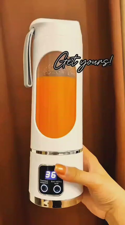 Portable Electric Juicer Cup - 450ml Rechargeable Smoothie Blender
