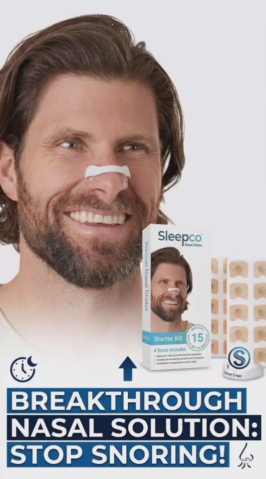 Sleepco Replacement Magnetic Base Strips - High-Strength Adhesive Refill Pack (30 Strips)