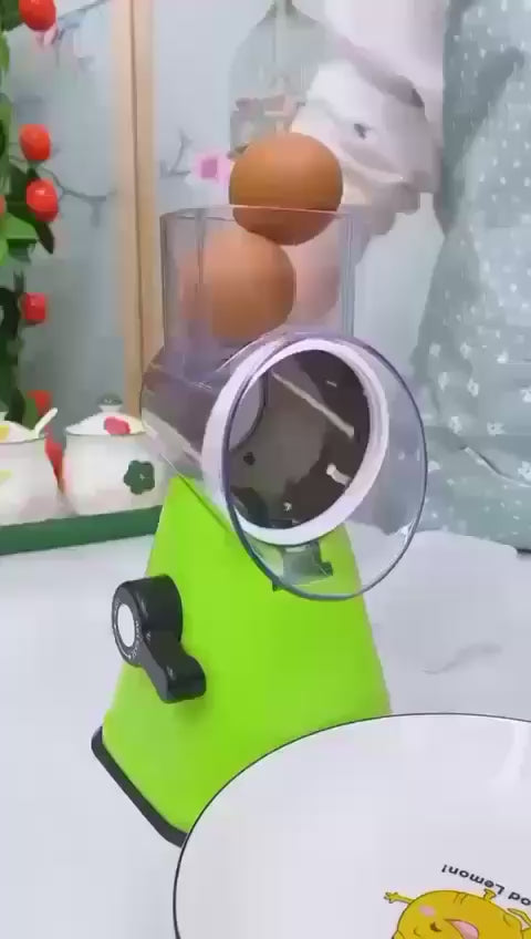3-in-1 Manual Vegetable Slicer and Drum Grater