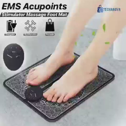 EMS Foot Massager Pad Electrical Muscle Stimulation Mat for Circulation, Pain elief and Relaxation  Portable & Foldable (Standard)