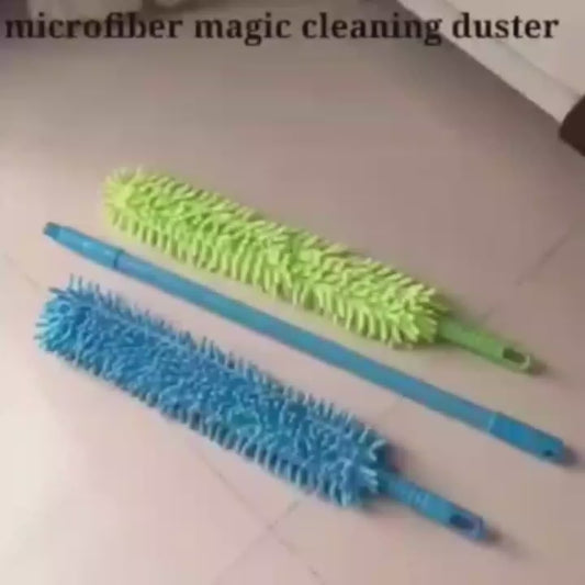 Microfiber Flexible Ceiling Fan Duster with Long Extension Pole Bendable & Washable Cleaning Brush for Home & Office High Reach Areas