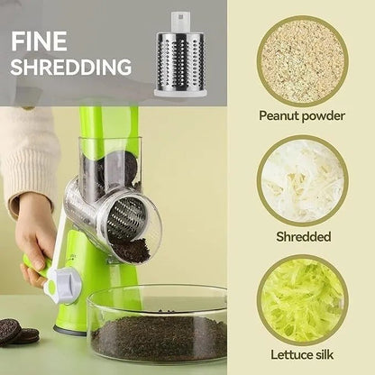 3-in-1 Manual Vegetable Slicer and Drum Grater