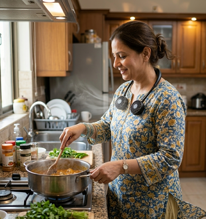 Portable Hands-Free Neck Fan for Kitchen Cooking Pakistan