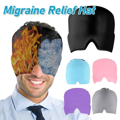 hat, ice pack for head, sinus pain