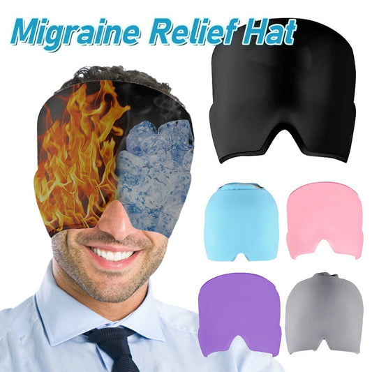 hat, ice pack for head, sinus pain