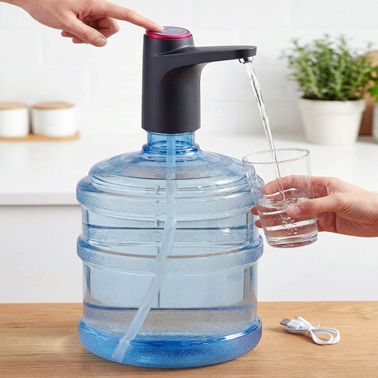 Automatic Water Suction Dispenser Pump – USB Rechargeable, One-Touch Pump for 19L / 5-Gallon Bottle